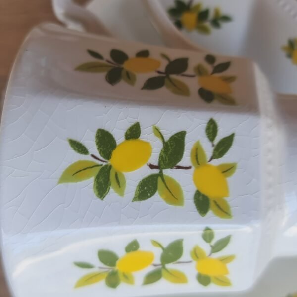 Johnson Brothers Ironstone Lemon Tree cups and saucers