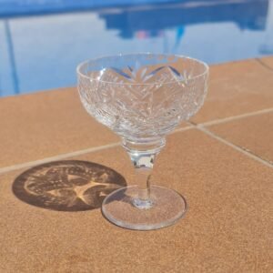 Vintage Crystal Champagne Cocktail Coupe by Made in Edinburgh Scotland