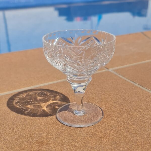 Vintage Crystal Champagne Cocktail Coupe by Made in Edinburgh Scotland