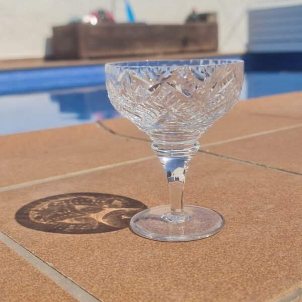 Vintage Crystal Champagne Cocktail Coupe by Made in Edinburgh Scotland